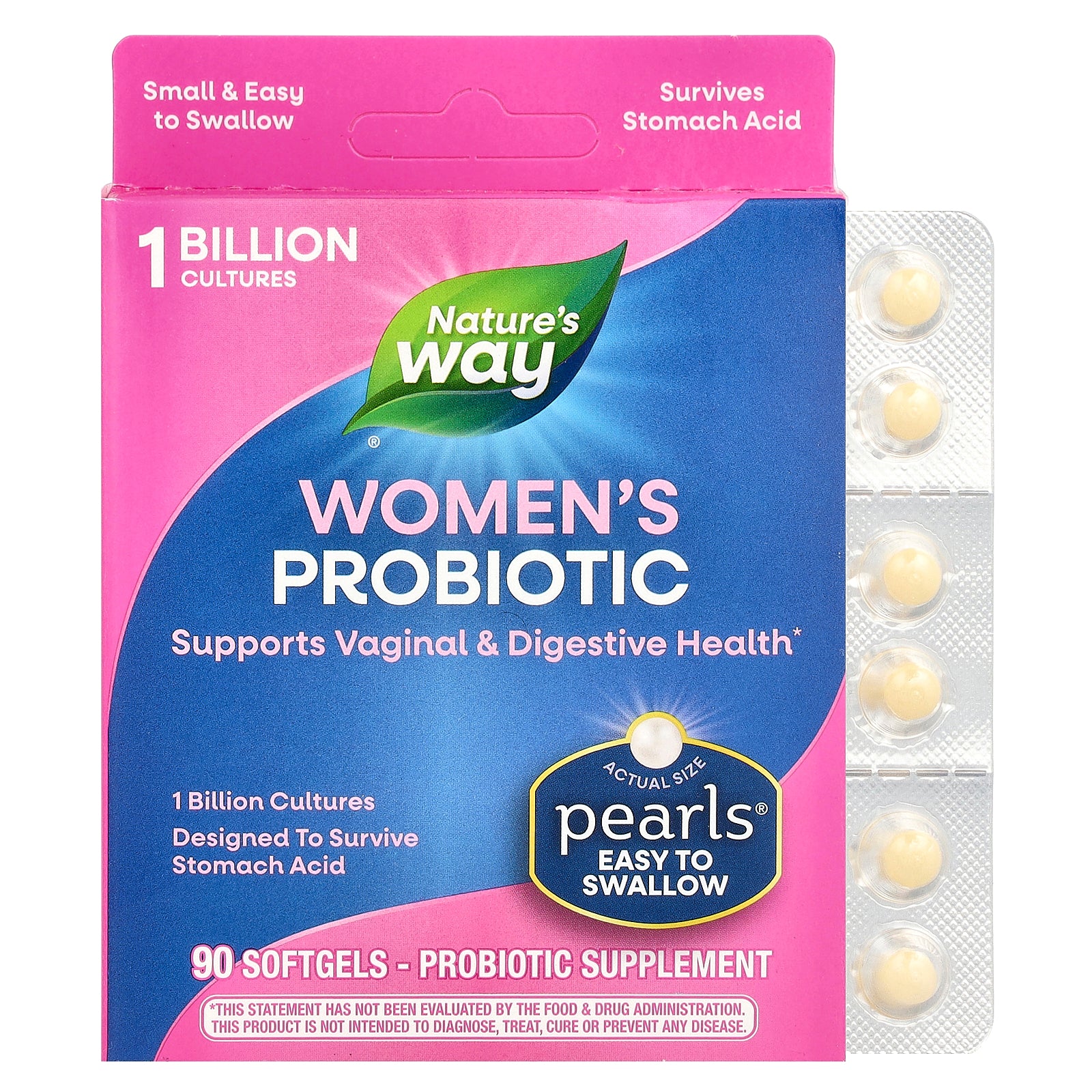 Nature's Way, Women's Probiotic, 1 Billion Cultures, 90 Softgels