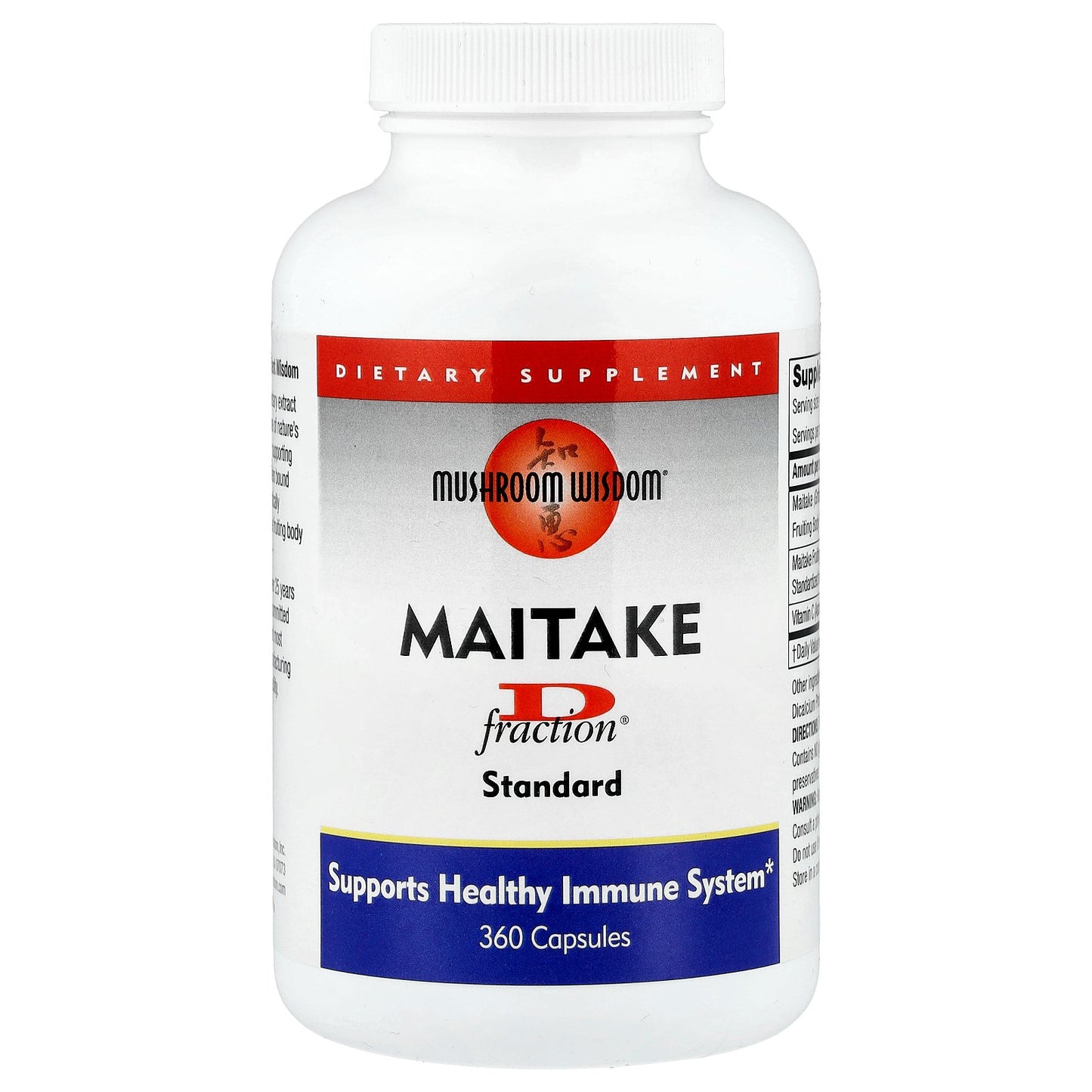 Mushroom Wisdom, Maitake D-Fraction®, Standard, 360 Capsules