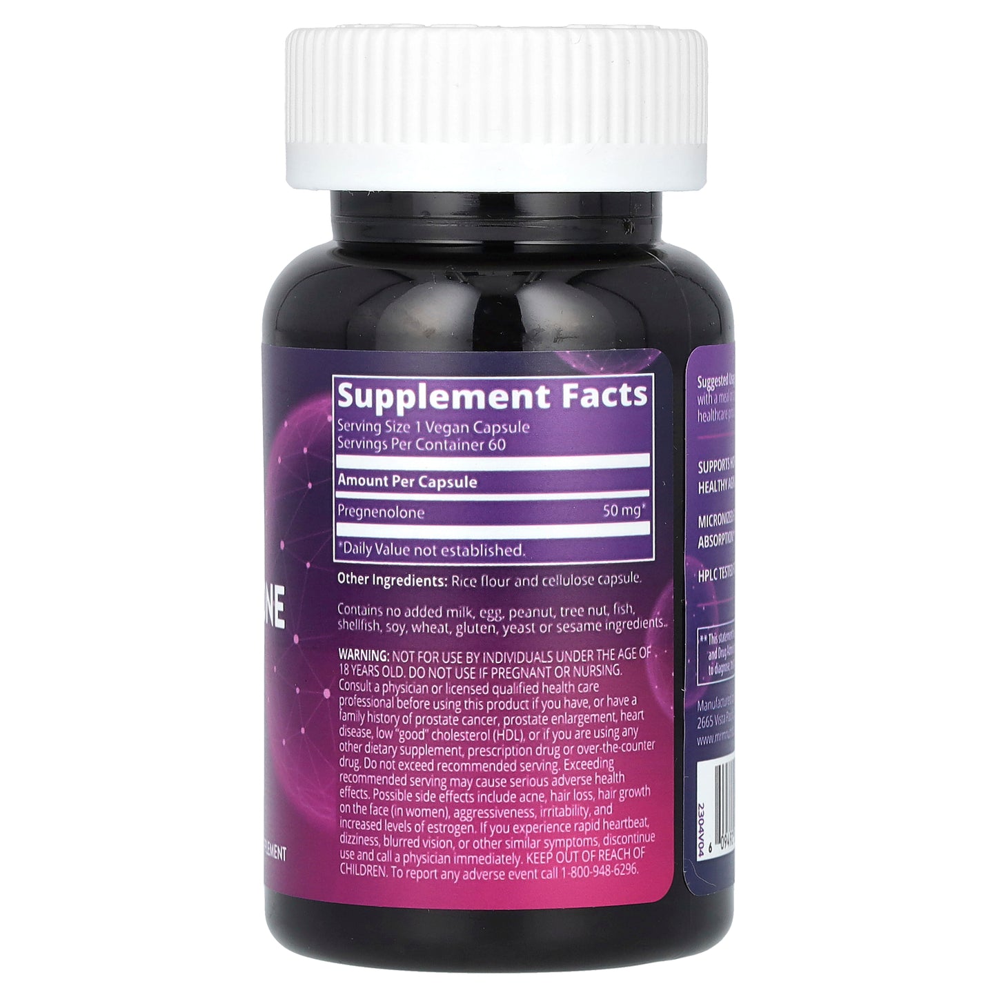 MRM Nutrition, Pregnenolone, 50 mg, 60 Vegan Capsules