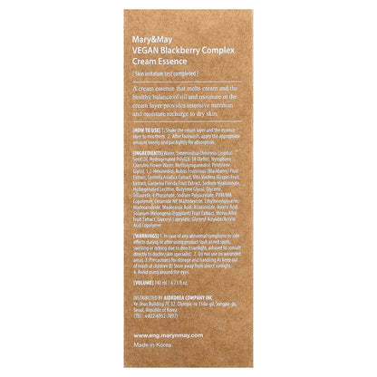 Mary & May, Blackberry Complex Cream Essence, 4.73 fl oz (140 ml)