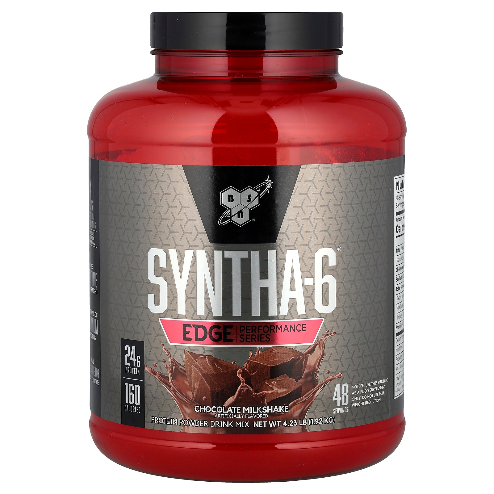 BSN, Syntha-6® Edge, Protein Powder Drink Mix, Chocolate Milkshake, 4.23 lb (1.92 kg)