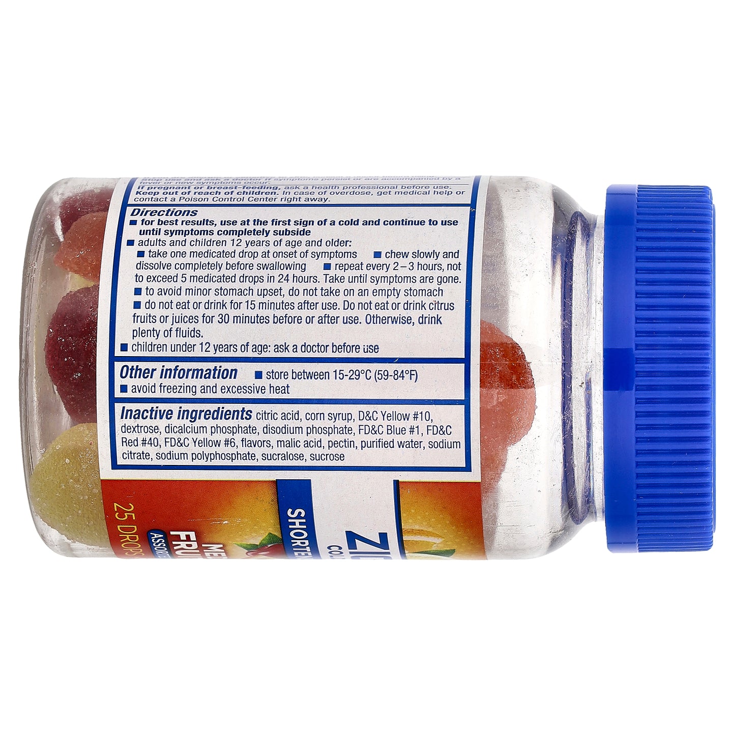 Zicam, Cold Remedy, Medicated Fruit Drops, Assorted Fruit , 25 Drops