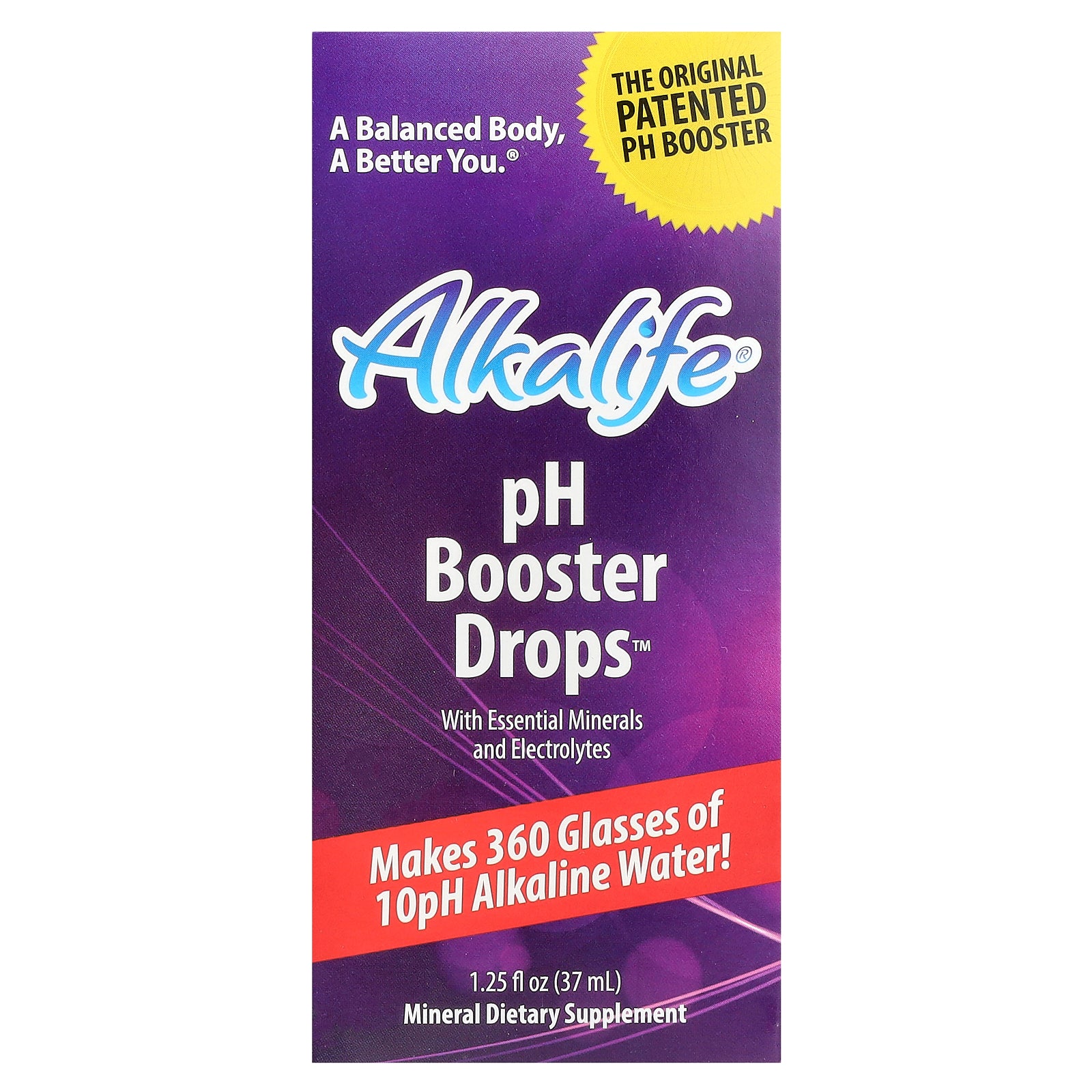 Alkalife, pH Booster Drops with Essential Minerals and Electrolytes, 1.25 fl oz (37 ml)