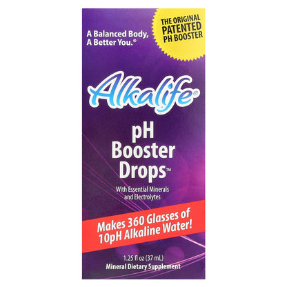 Alkalife, pH Booster Drops with Essential Minerals and Electrolytes, 1.25 fl oz (37 ml)