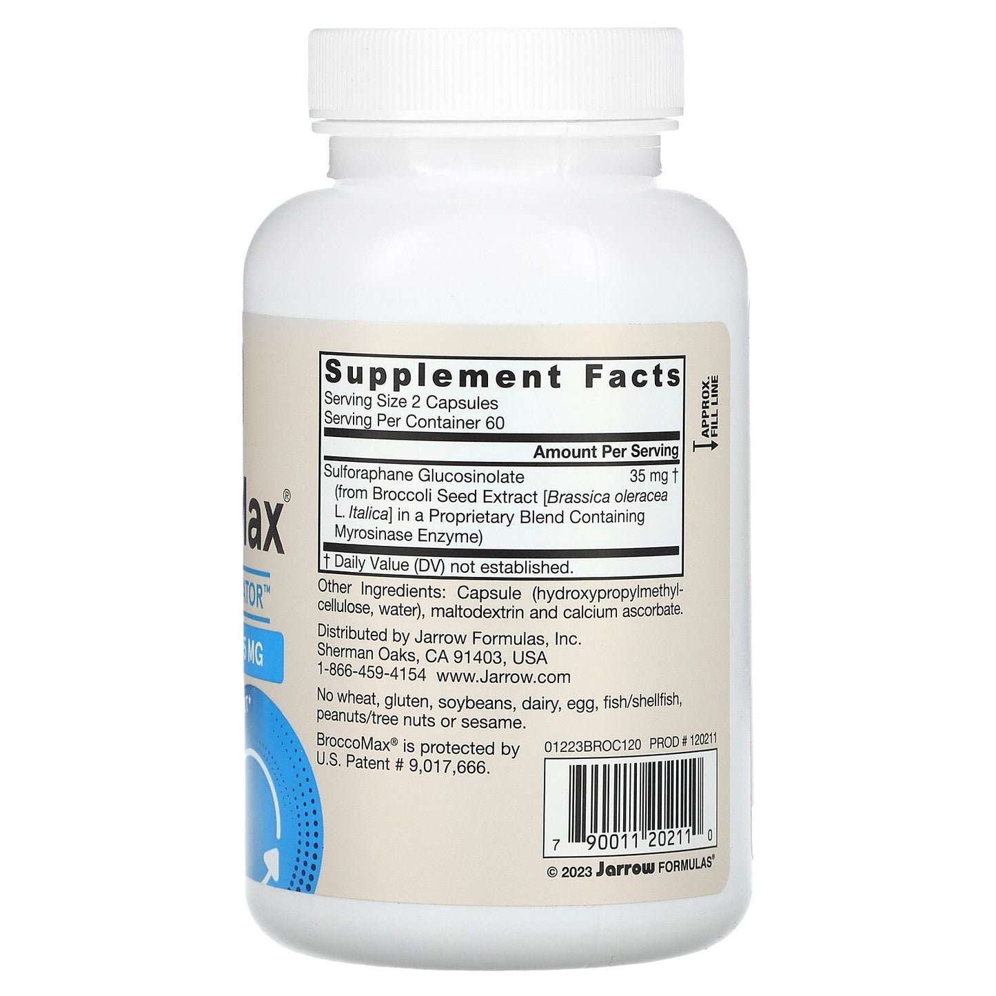 Jarrow Formulas, Vegan BroccoMax, 120 Veggie Capsules (17.5 mg per Capsule)