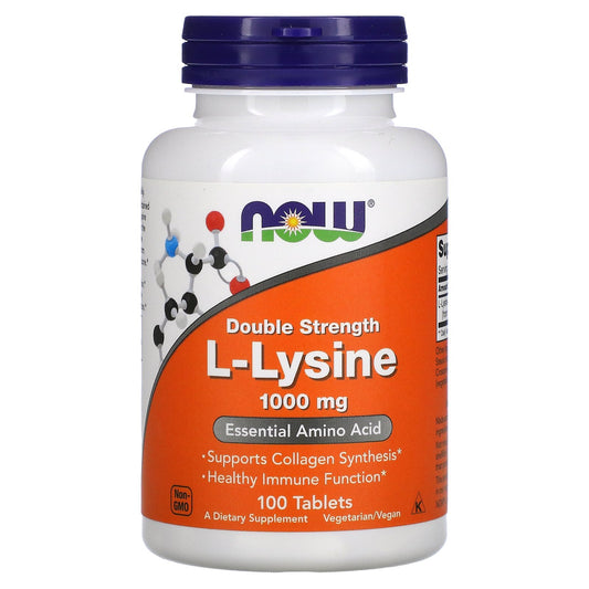 NOW Foods, L-Lysine, 1,000 mg, 100 Tablets