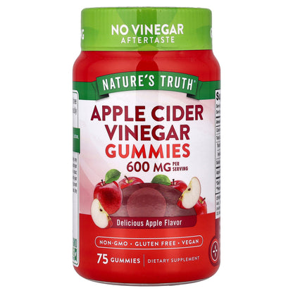 Nature's Truth, Apple Cider Vinegar Gummies, Apple, 75 Gummies