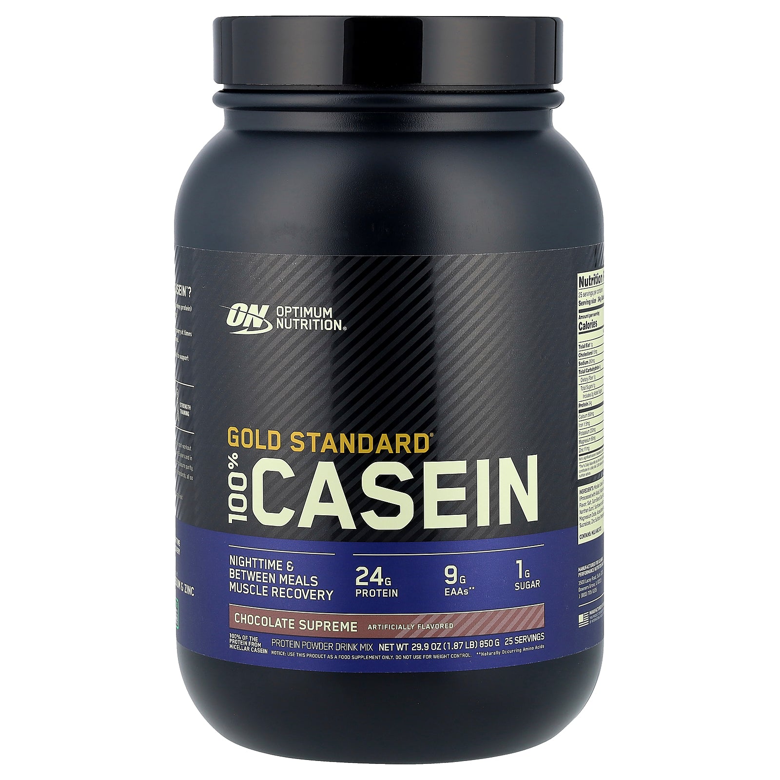 Optimum Nutrition, Gold Standard® 100% Casein, Chocolate Supreme, 1.87 lb (850 g)