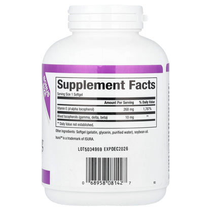 Natural Factors, Mixed Vitamin E, 268 mg (400 IU), 240 Softgels