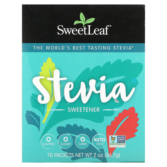 SweetLeaf Stevia, Stevia Sweetener, 70 Packets, 0.028 oz (0.8 g) Each