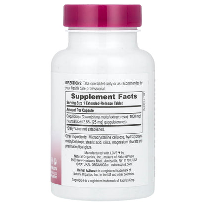 NaturesPlus, Herbal Actives, Gugulipid®, Extended Release, 1,000 mg, 30 Tablets