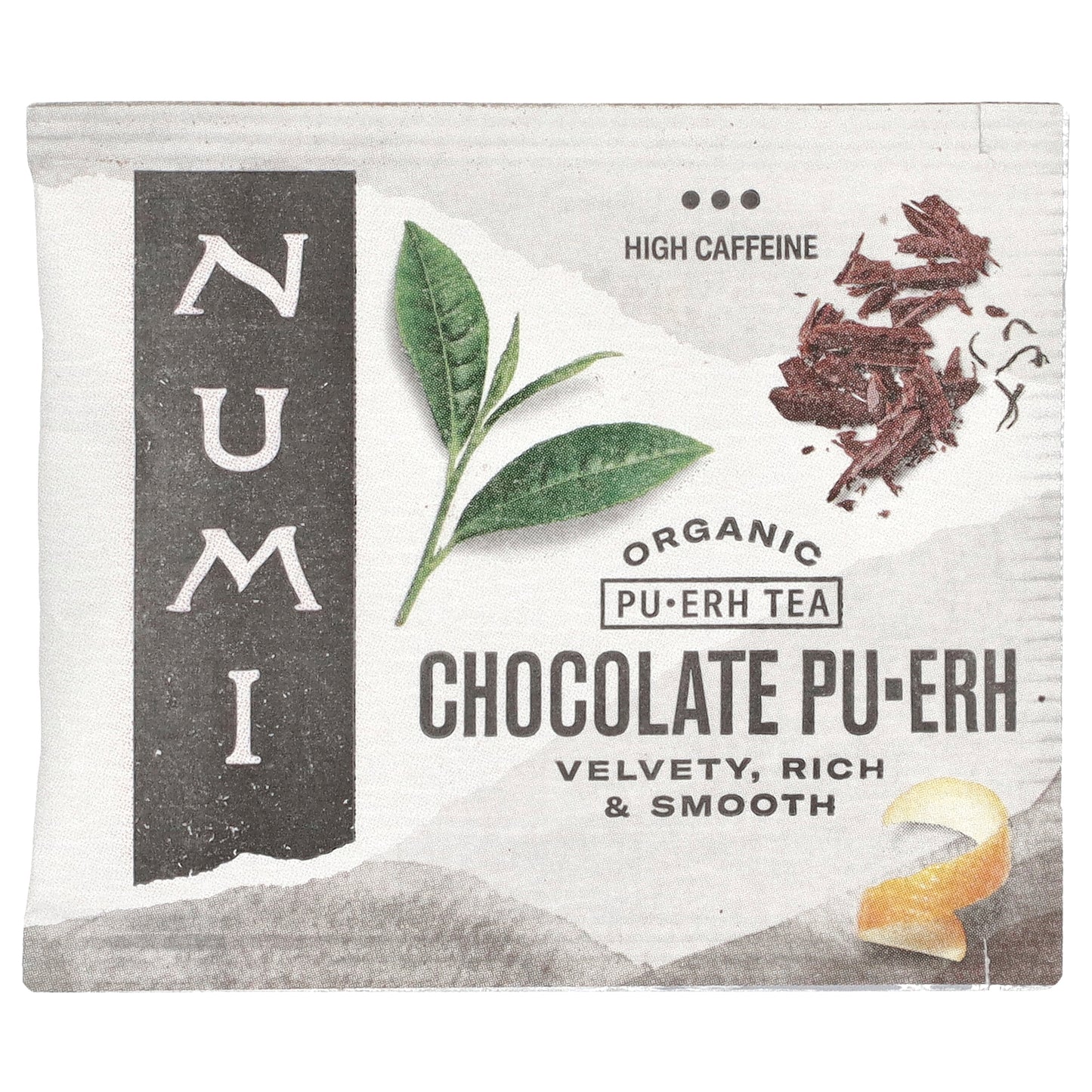 Numi Tea, Organic Pu-Erh Tea, Chocolate Pu-Erh, 16 Non-GMO Tea Bags, 1.24 oz (35.2 g)