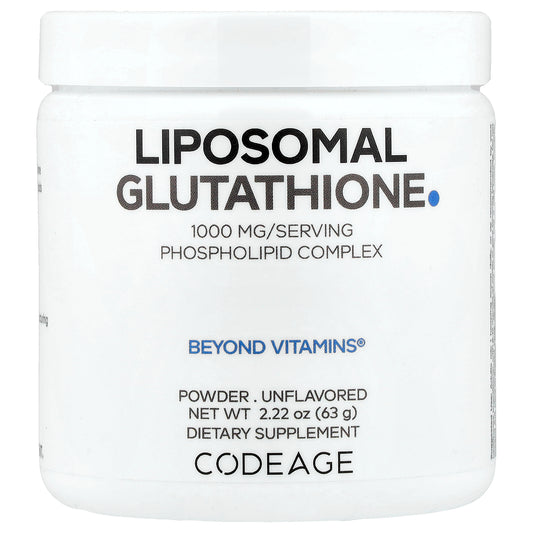 Codeage, Liposomal Glutathione Powder, Unflavored, 2.22 oz (63 g)