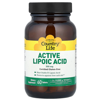 Country Life, Active Lipoic Acid, 60 Tablets
