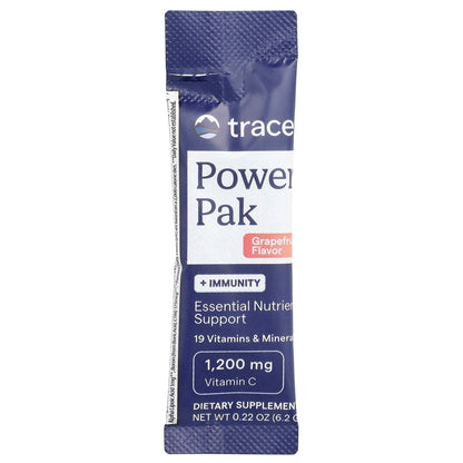Trace, PowerPak + Immunity, Grapefruit, 30 Stick Packs, 0.22 oz (6.2 g) Each