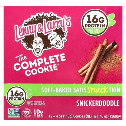 Lenny & Larry's, The Complete Cookie®, Snickerdoodle, 12 Cookies, 4 oz (113 g) Each