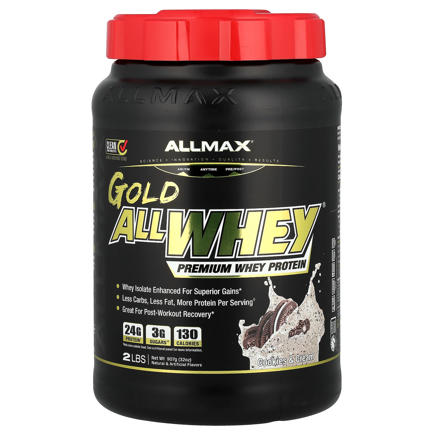 ALLMAX, GOLD ALLWHEY®, Premium Whey Protein, Cookies & Cream, 32 oz (907 g)