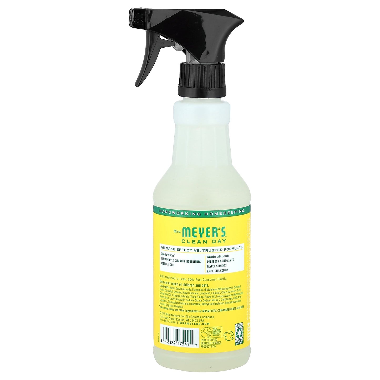 Mrs. Meyers Clean Day, Multi-Surface Everyday Cleaner, Honeysuckle, 16 fl oz (473 ml)