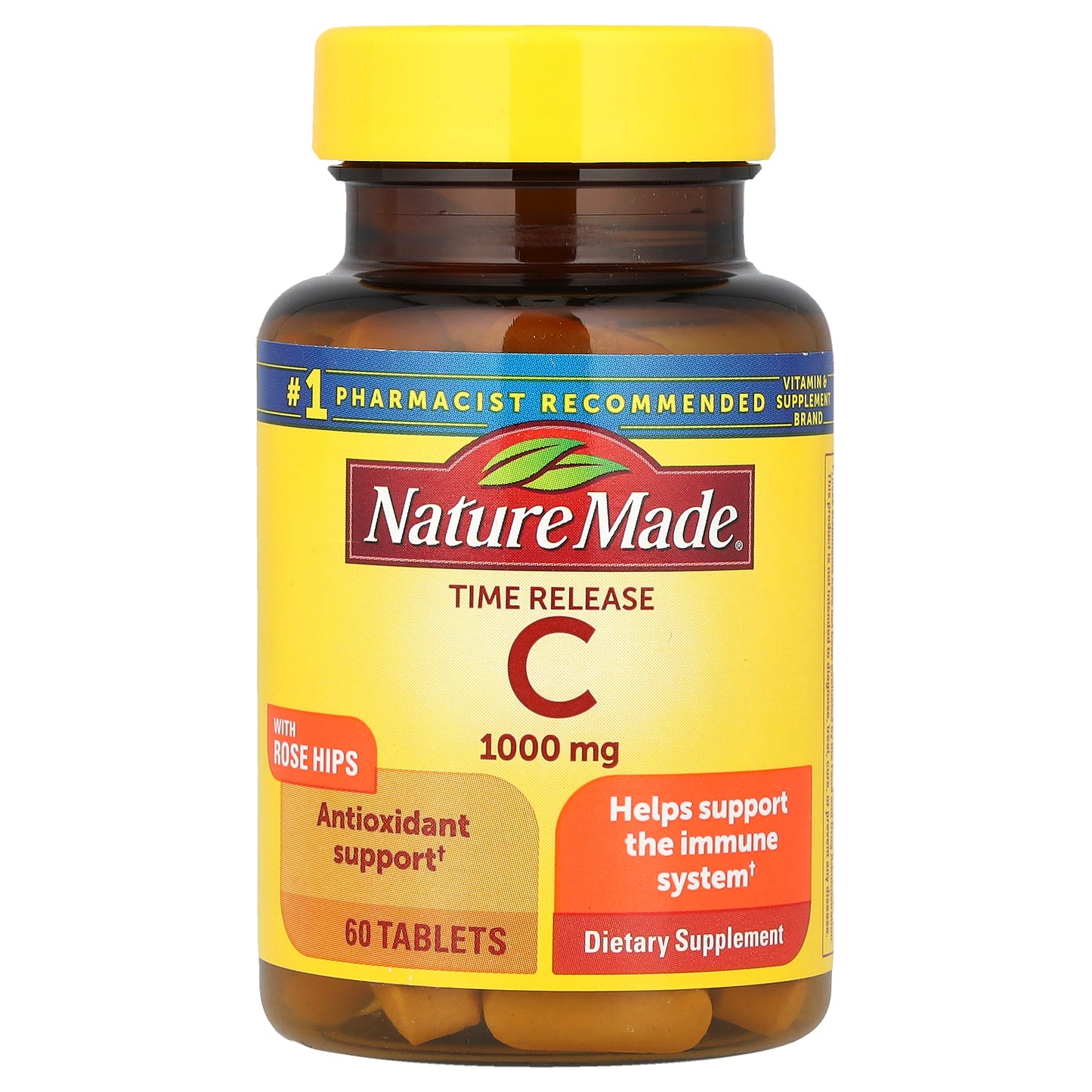 Nature Made, Vitamin C with Rose Hips, Time Release, 1,000 mg, 60 Tablets