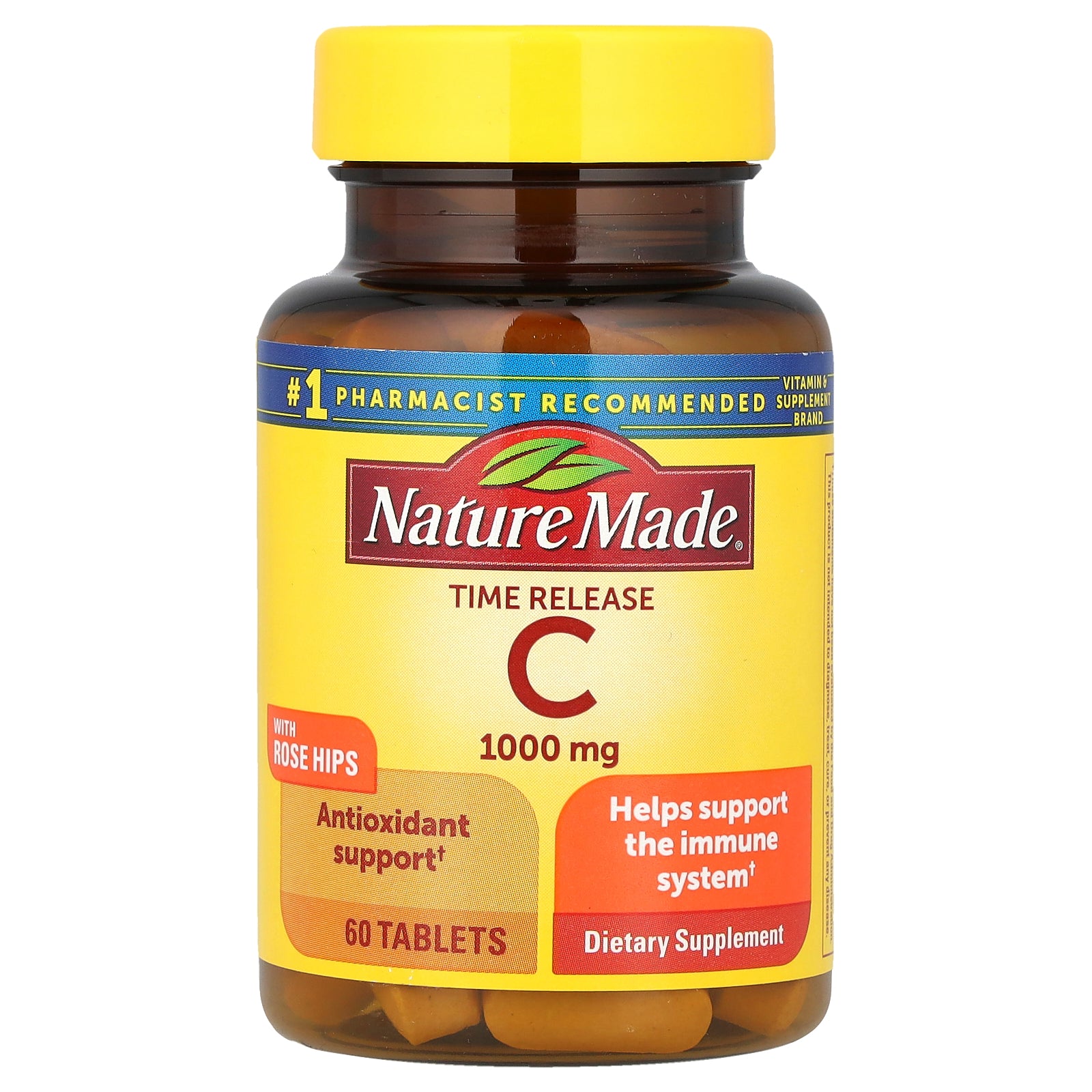 Nature Made, Vitamin C with Rose Hips, Time Release, 1,000 mg, 60 Tablets