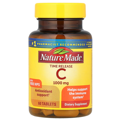 Nature Made, Vitamin C with Rose Hips, Time Release, 1,000 mg, 60 Tablets