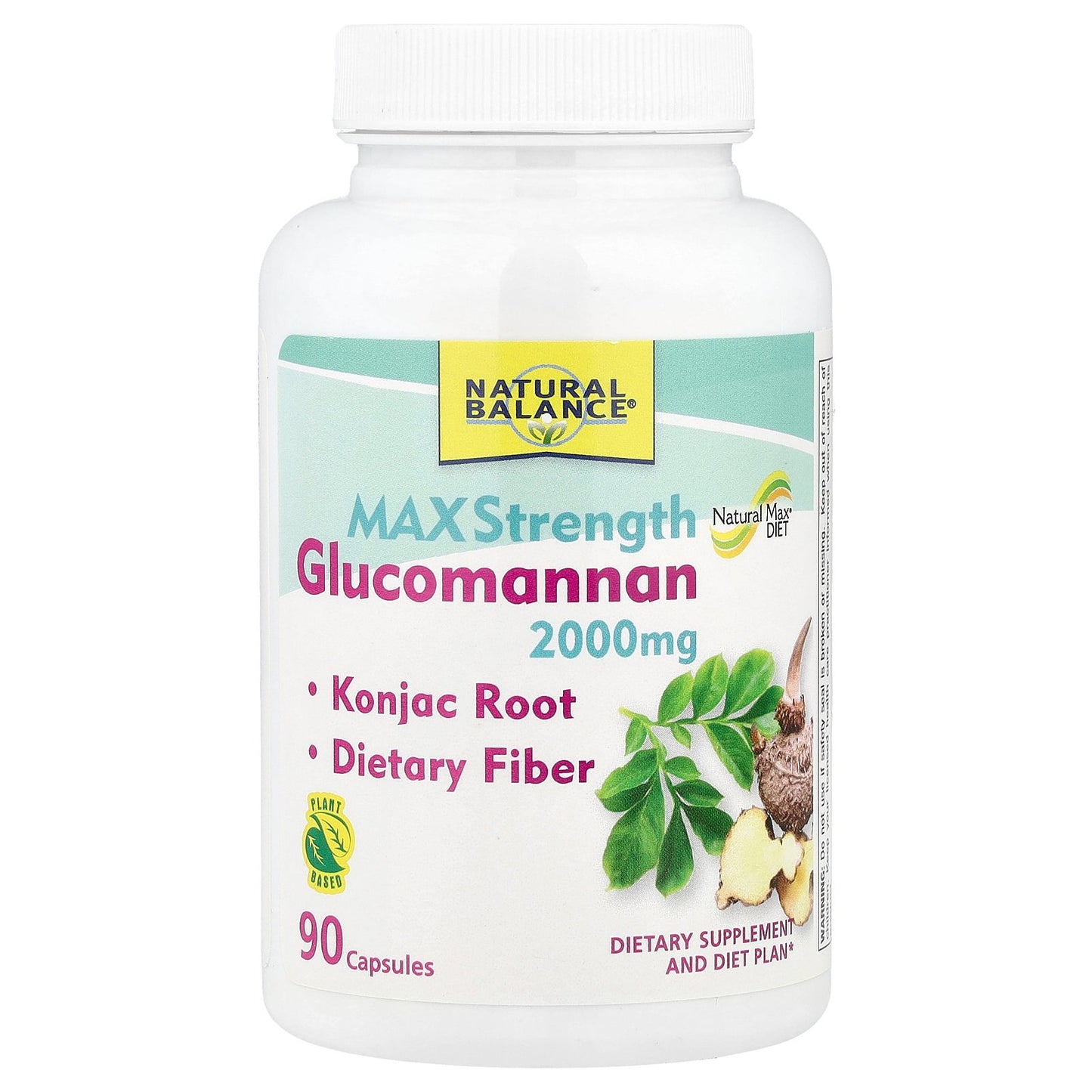 Natural Balance, Glucomannan™, Maximum Strength, 90 Capsules (666 mg per Capsule)