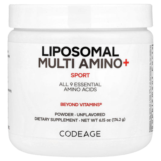 Codeage, Sport, Liposomal Multi Amino+ Powder, Unflavored, 6.15 oz (174.2 g)