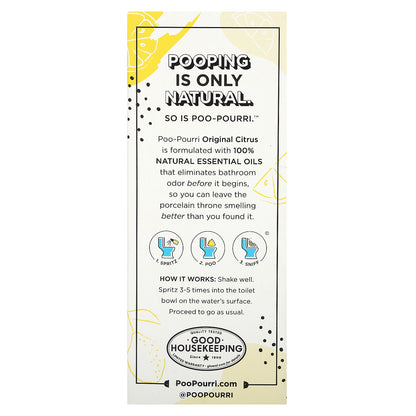 Poo-Pourri, Before-You-Go® Toilet Sprays, Original Citrus, 2 fl oz (59 ml)