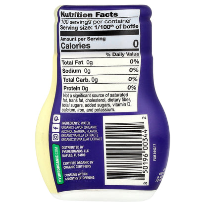 Pyure, Organic Sweetener, Vanilla, 1.8 fl oz (53 ml)