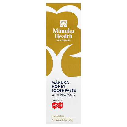 Manuka Health, Manuka Honey Fluoride Free Toothpaste with Propolis, 2.64 oz (75 g)