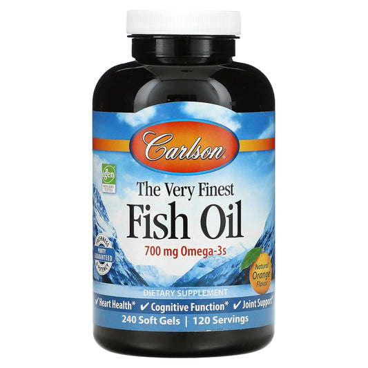 Carlson, The Very Finest Fish Oil, Natural Orange, 350 mg, 240 Soft Gels