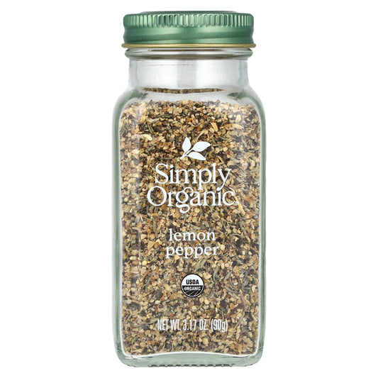 Simply Organic, Lemon Pepper, 3.17 oz (90 g)