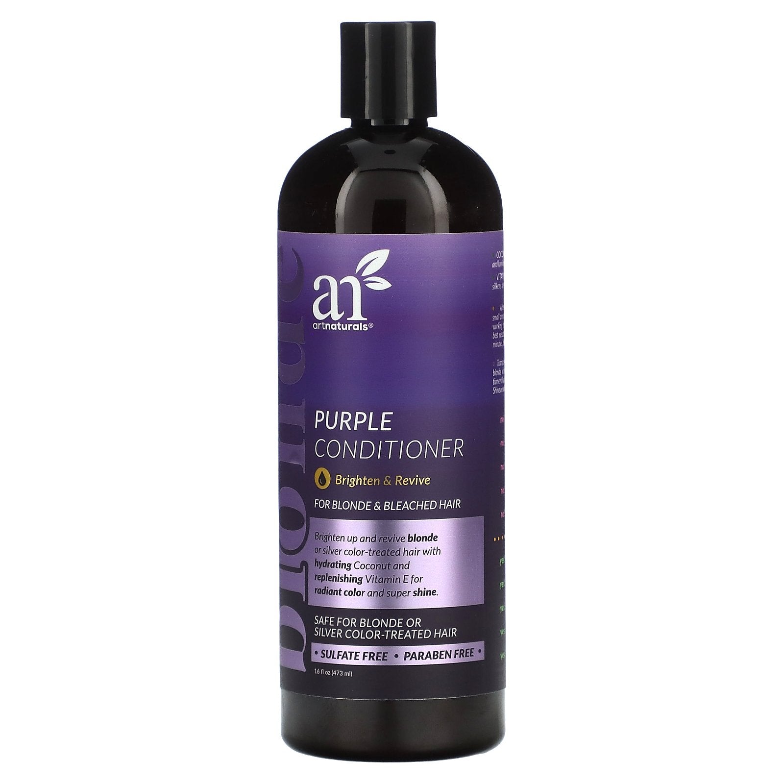 artnaturals, Purple Conditioner, For Blonde & Bleached Hair, 16 fl oz (473 ml)