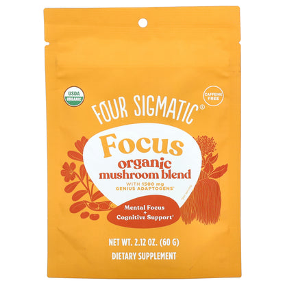 Four Sigmatic, Focus, Organic Mushroom Blend, Caffeine Free, 2.12 oz (60 g)