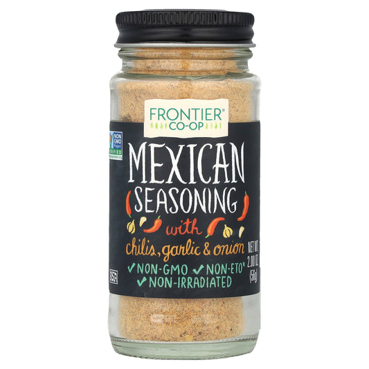 Frontier Co-op, Mexican Seasoning, with Chilis, Garlic & Onion, 2 oz (56 g)