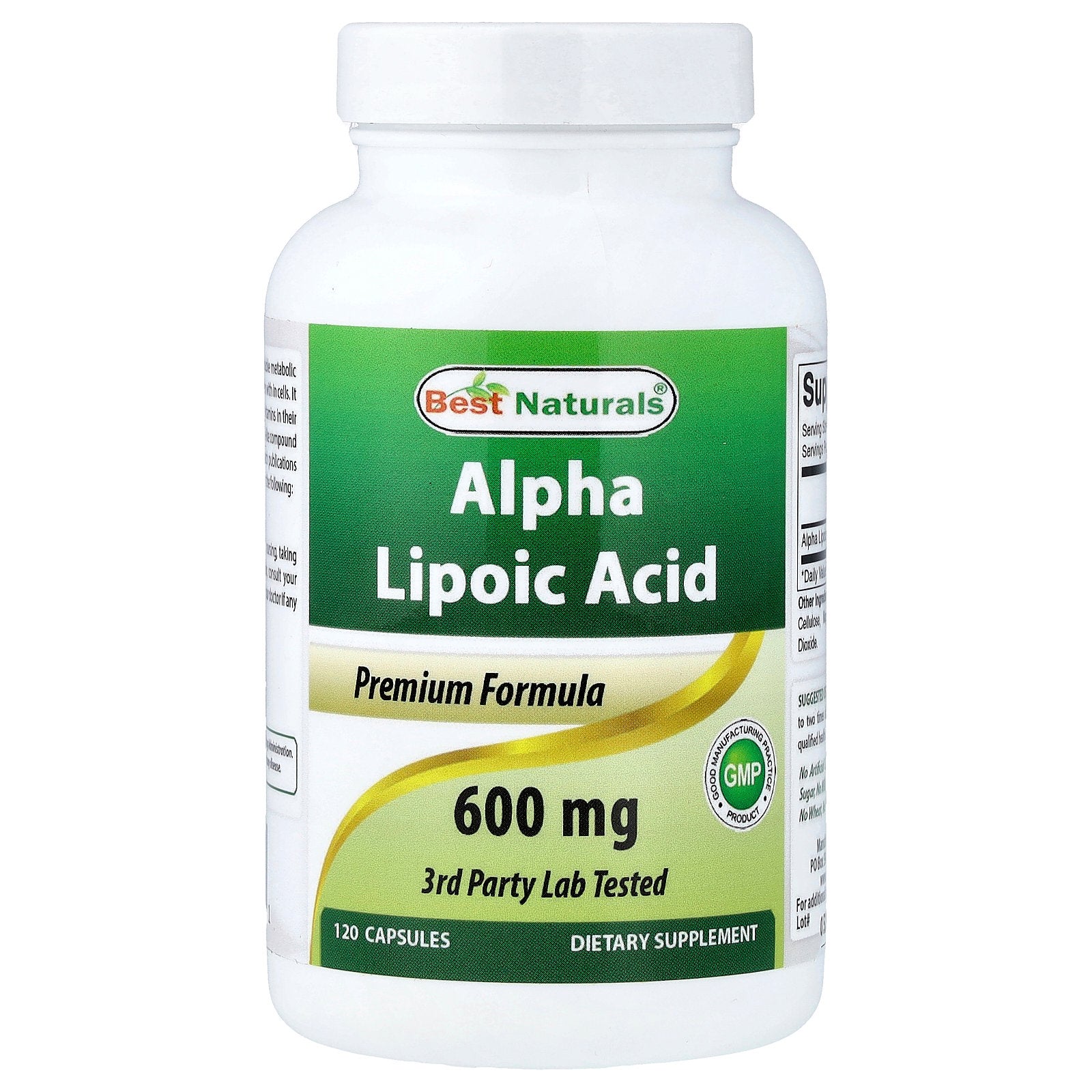 Best Naturals, Alpha Lipoic Acid, 600 mg, 120 Capsules