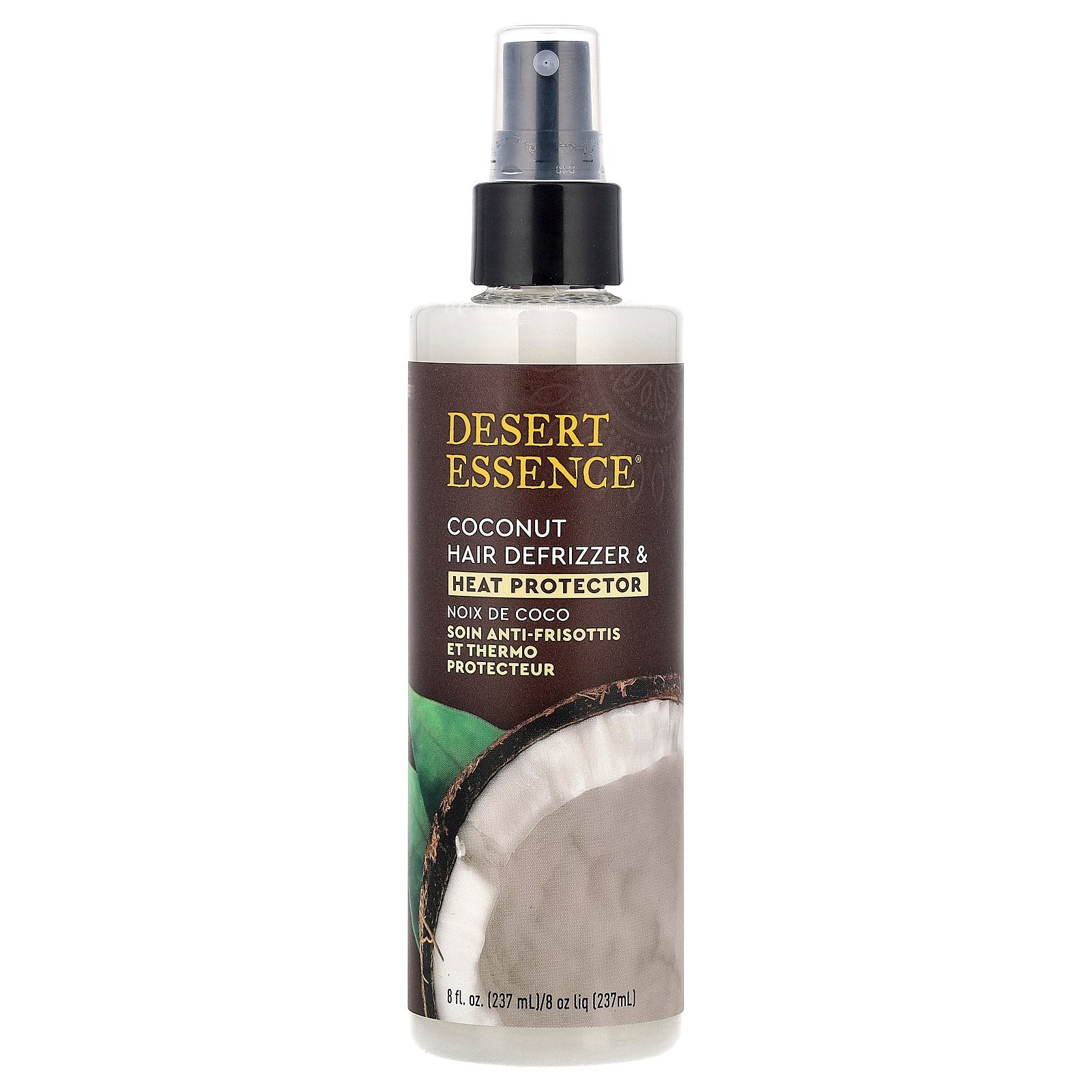Desert Essence, Coconut Hair Defrizzer & Heat Protector, 8 fl oz (237 ml)