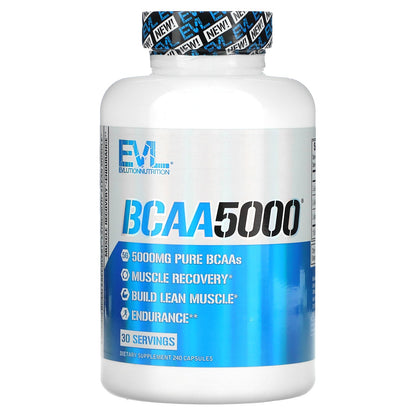 EVLution Nutrition, BCAA5000®, 240 Capsules