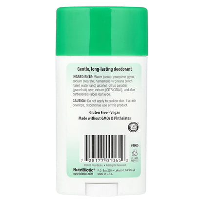 NutriBiotic, Deodorant, Unscented, 2.6 oz (75 g)