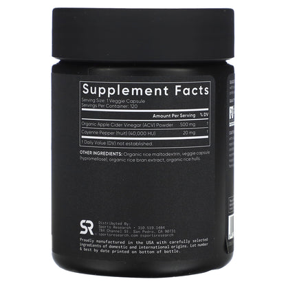Sports Research, Apple Cider Vinegar, 120 Veggie Capsules