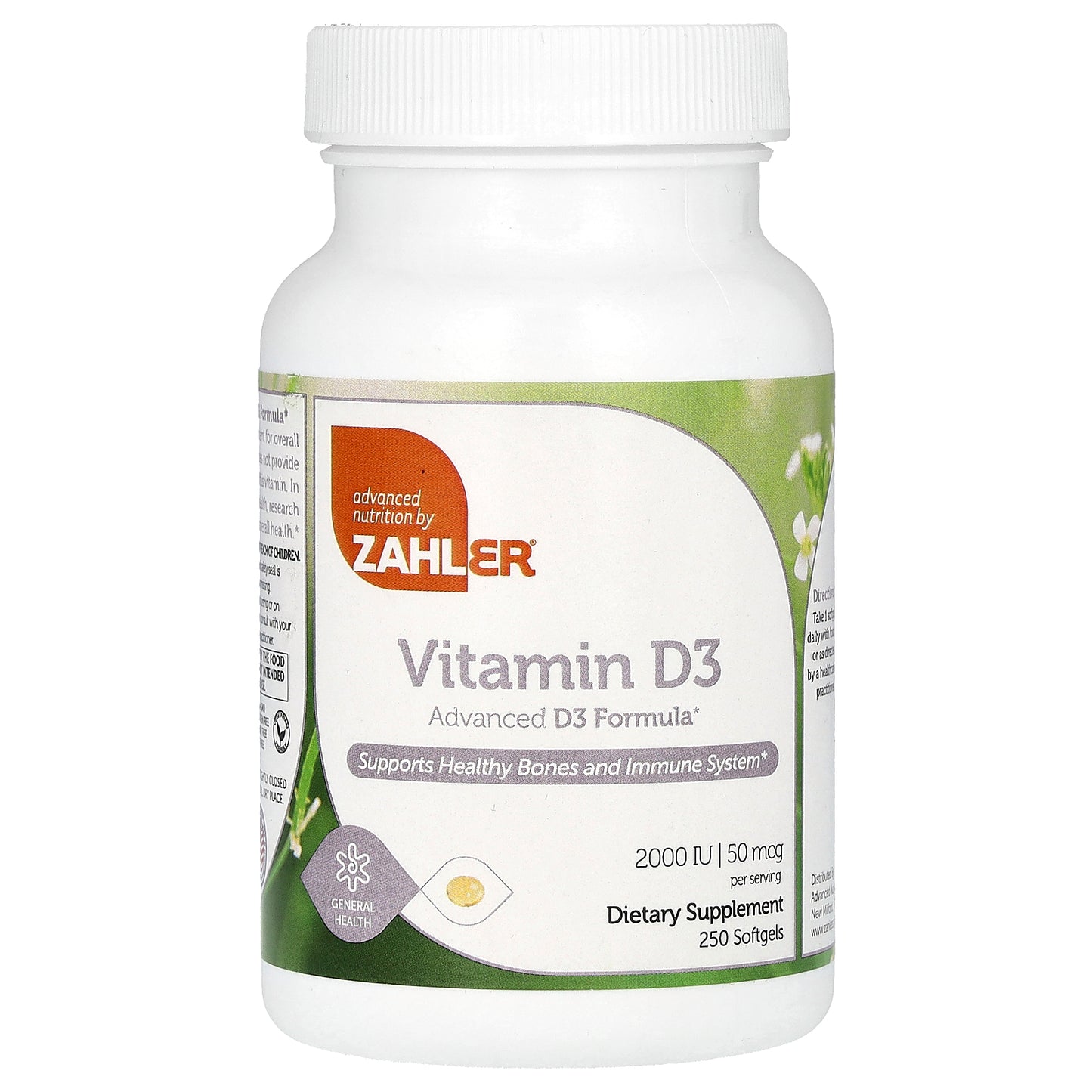 Zahler, Vitamin D3, 50 mcg (2,000 IU), 250 Softgels