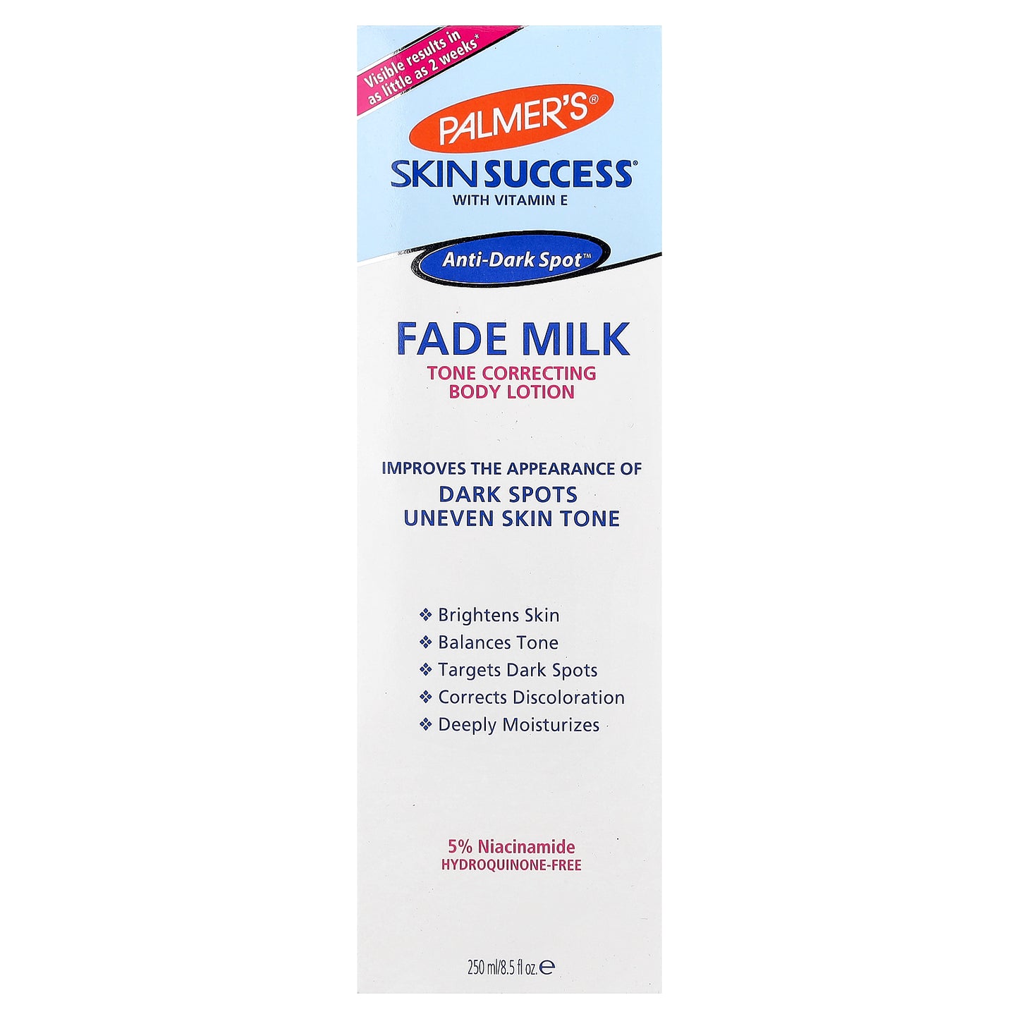 Palmer's, Skin Success® with Vitamin E, Fade Milk Tone Correcting Body Lotion, 8.5 fl oz (250 ml)