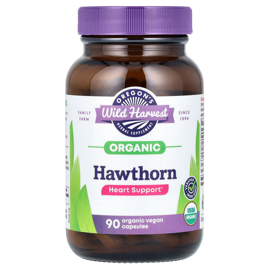 Oregon's Wild Harvest, Organic Hawthorn, 90 Vegan Capsules