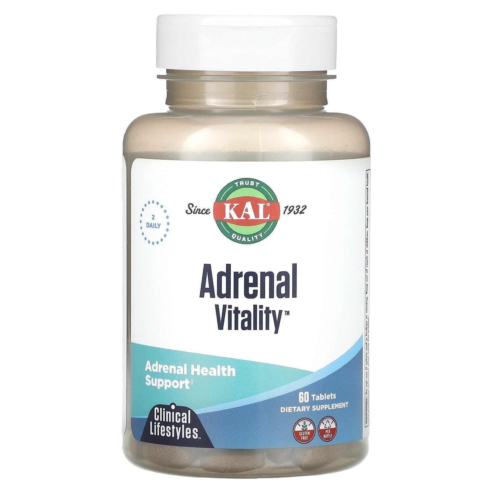 KAL, Adrenal Vitality, 60 Tablets