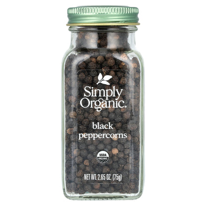 Simply Organic, Black Peppercorns, 2.65 oz (75 g)