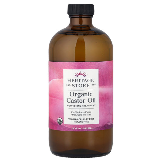 Heritage Store, Organic Castor Oil, 16 fl oz (473 ml)