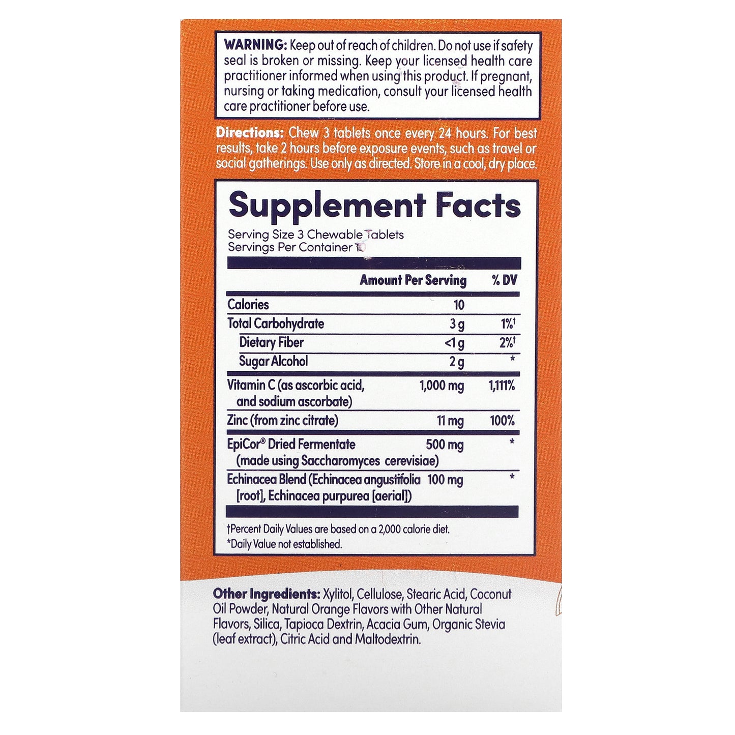 Zand, Immune Fast, Zesty Orange, 30 Chewable Tablets