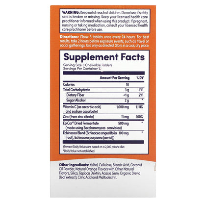 Zand, Immune Fast, Zesty Orange, 30 Chewable Tablets