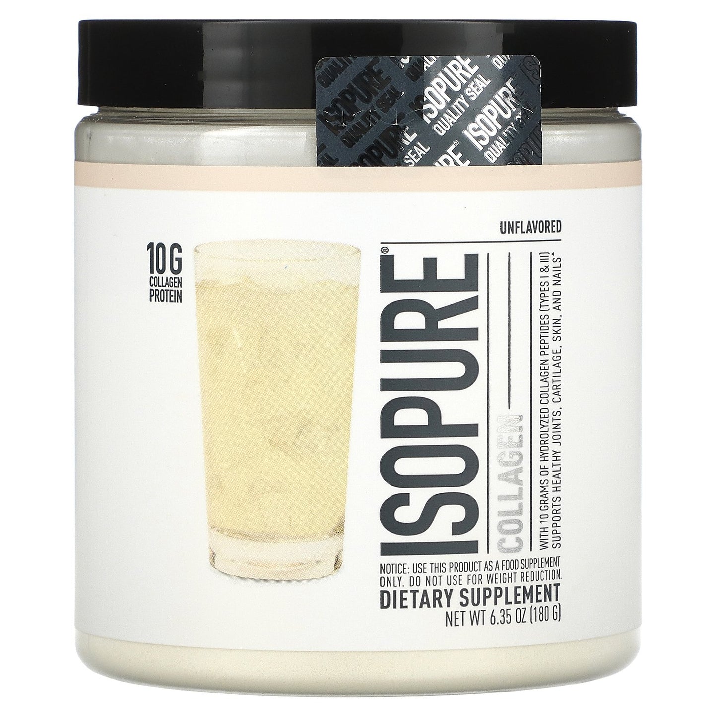 Isopure, Collagen, Unflavored, 6.35 oz (180 g)