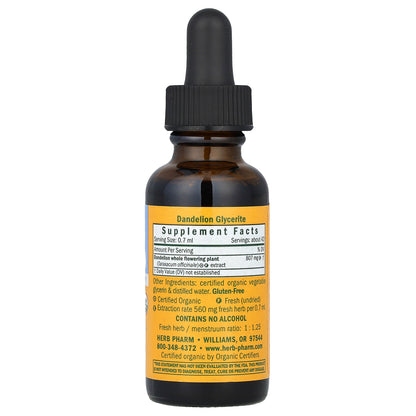 Herb Pharm, Dandelion, Alcohol-Free, 1 fl oz (30 ml)